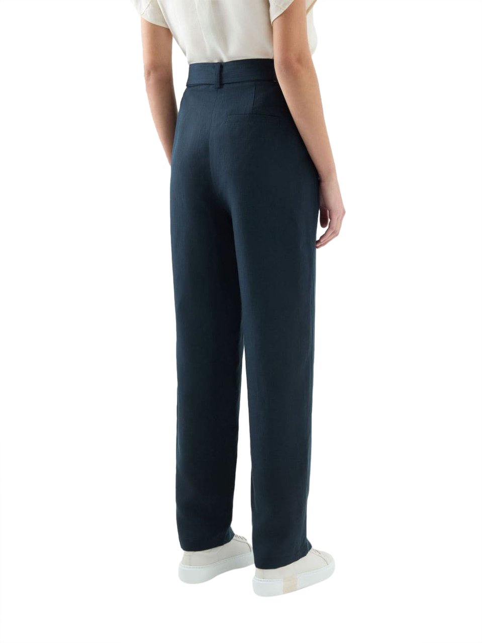 Woolrich Trousers Melton Blue Blauw