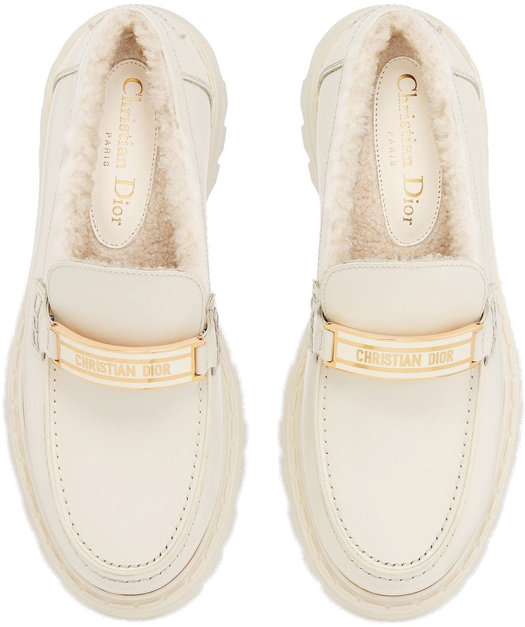 Dior Dior Leather Loafers Wit