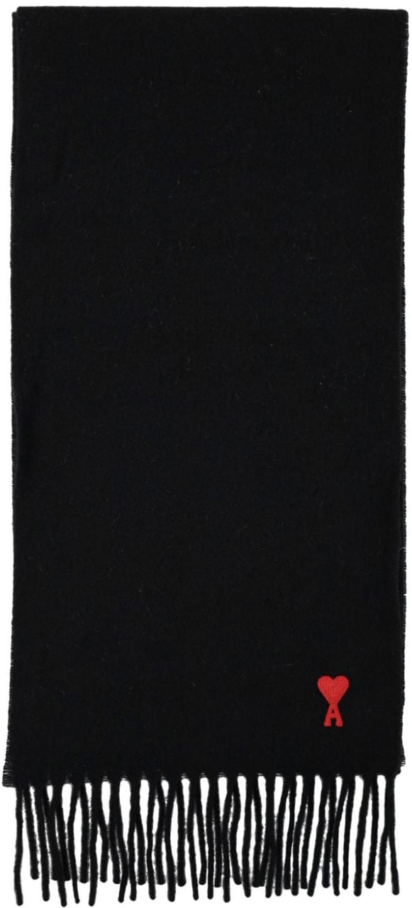 AMI Paris Adc Scarf Nero Zwart