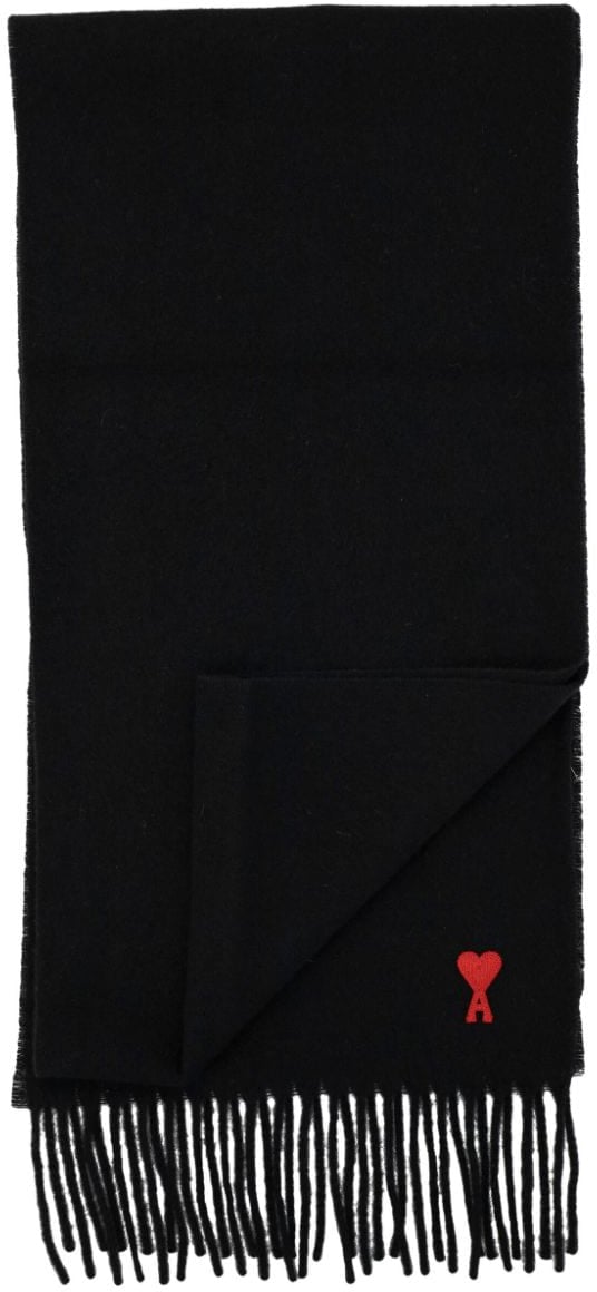 AMI Paris Adc Scarf Nero Zwart