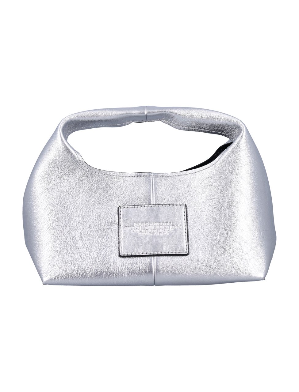Marc Jacobs The Mini Sack Bag Metallic Leather Argento Zilver