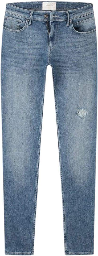 Pure Path Pure Path Jeans The Jone Denim Mid Blue Blauw