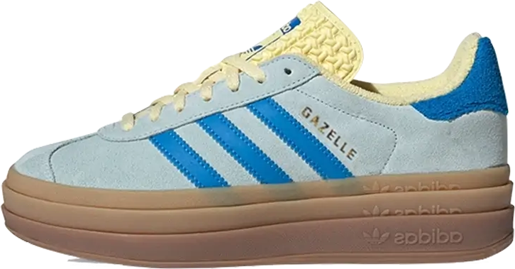 Adidas Adidas Gazelle Bold Almost Blue Yellow Blauw