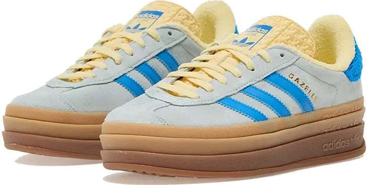Adidas Adidas Gazelle Bold Almost Blue Yellow Blauw