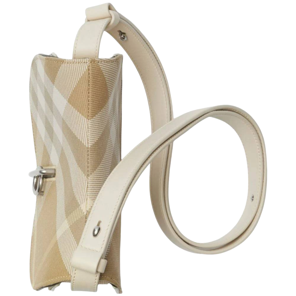 Burberry Borsa a tracolla Rocking Horse a quadri Beige