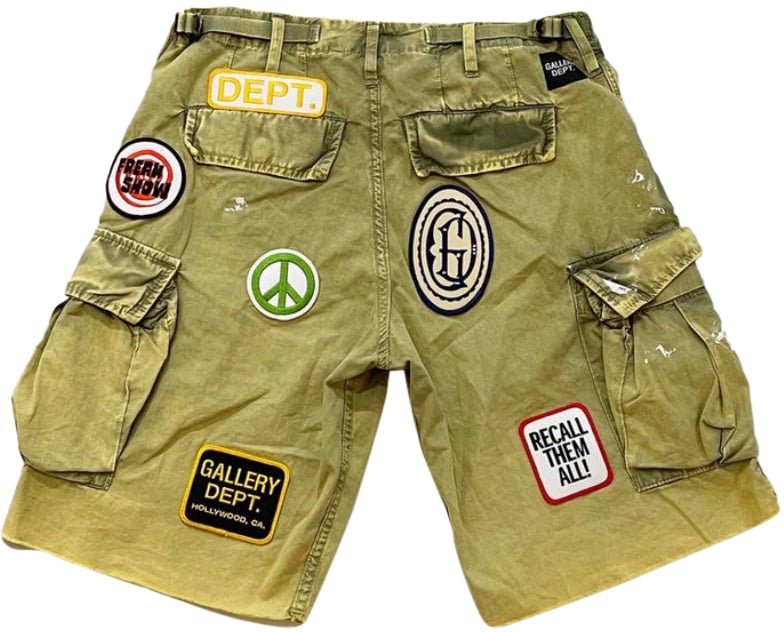 GALLERY DEPT Gallery Dept. Kenzie Fatigue Cargo Short 'Olijf' Divers