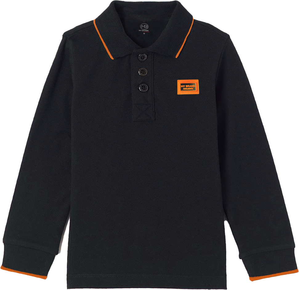 My Brand Colorfull Longsleeve Polo Navy | NAVY Blauw