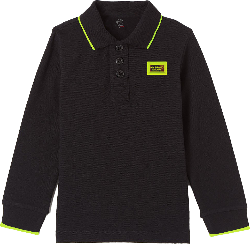 My Brand Colorfull Longsleeve Polo Yellow | YELLOW Geel