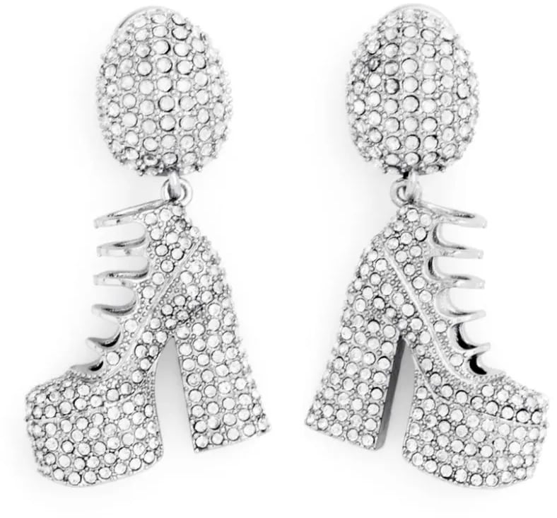 Marc Jacobs The Pavé Kiki Boot Earrings Zilver