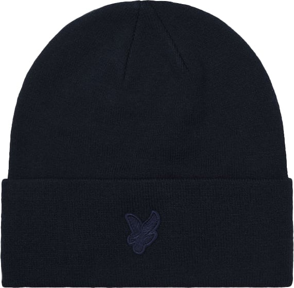 Lyle & Scott Lyle &amp; Scott Tonal Eagle Beanie Blauw