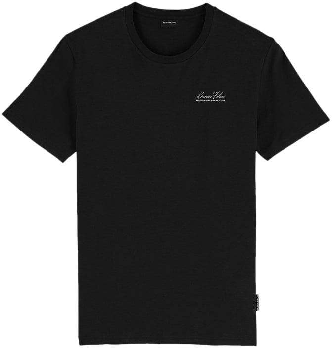 Baron Filou Organic Backprint T-Shirt, Filou XCIII. Flying Euro Zwart