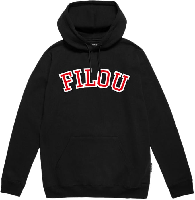 Baron Filou Organic Oversized Backprint Hoodie Chenille, Filou XCII. Zwart