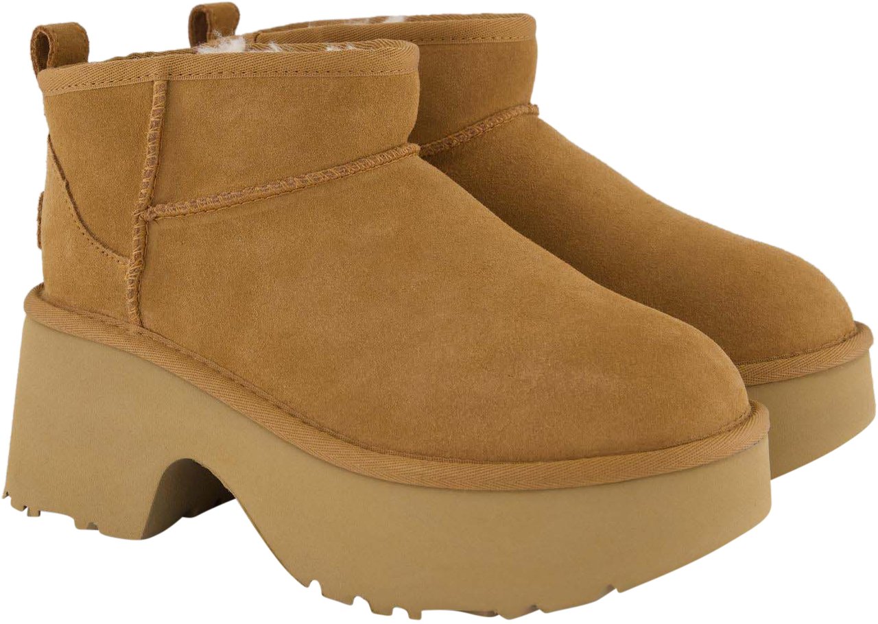 UGG Dames Ultra Mini New Height Chestnut Beige