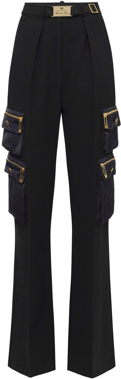 Elisabetta Franchi Trousers Black Zwart