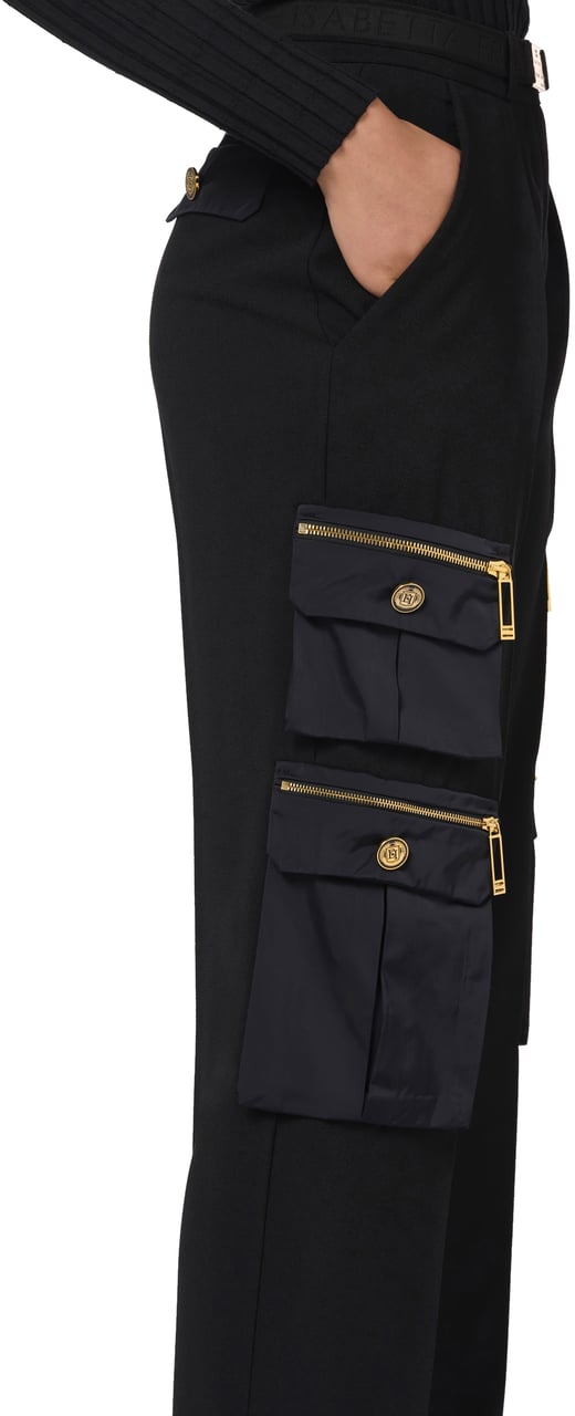 Elisabetta Franchi Trousers Black Zwart