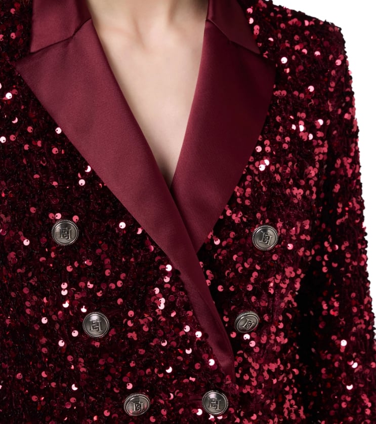 Elisabetta Franchi Jackets Bordeaux Red Rood