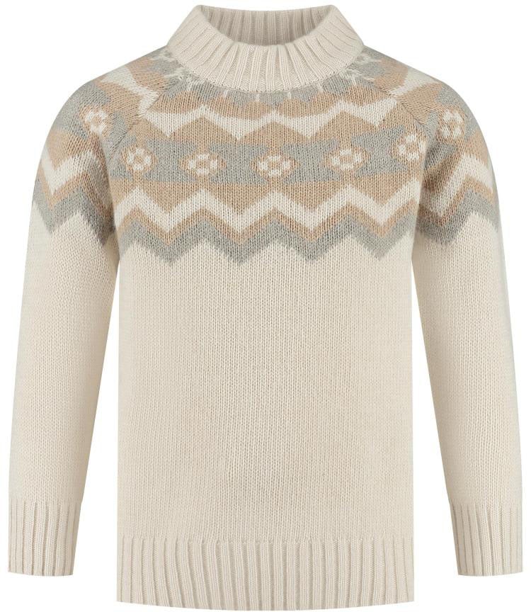 Woolrich Fairisle Mock Neck Sweater Beige