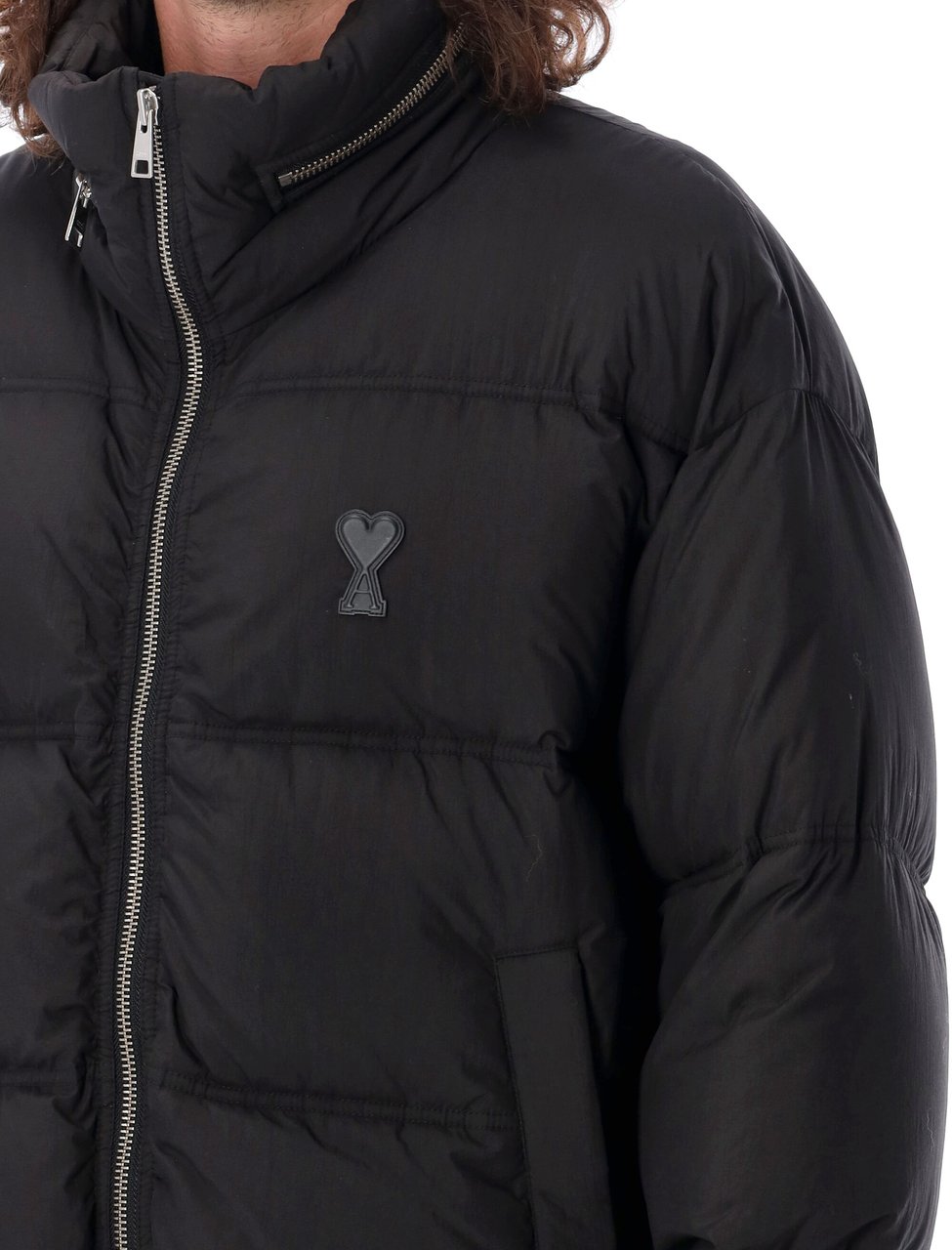 AMI Paris Puffer Jacket Nero Zwart