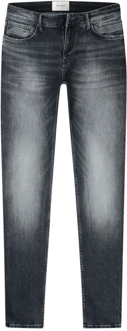 Pure Path Pure Path The Jone Skinny Fit Jeans Denim Blue Grey. Grijs