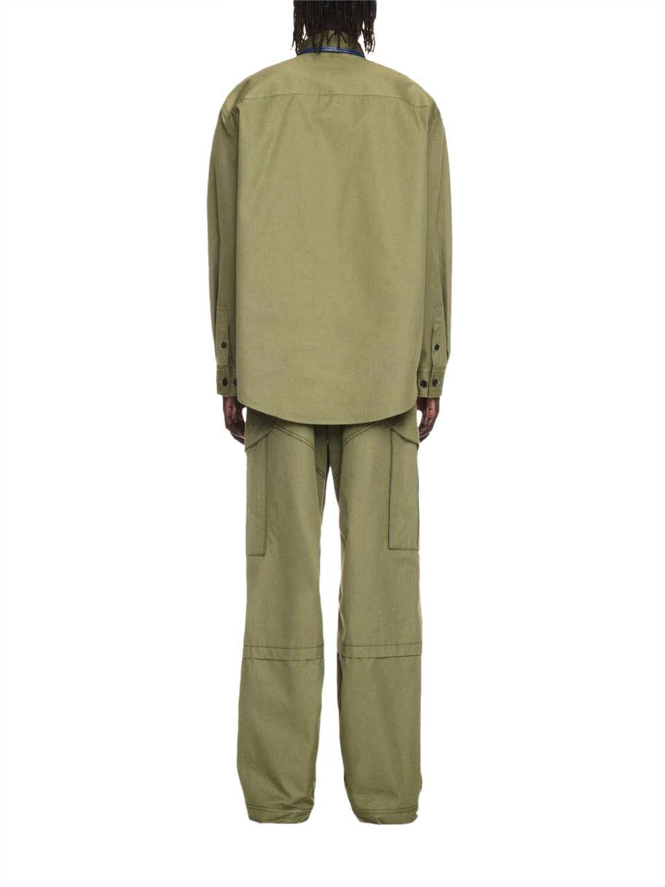 OFF-WHITE Pantalone Straight Cargo Groen