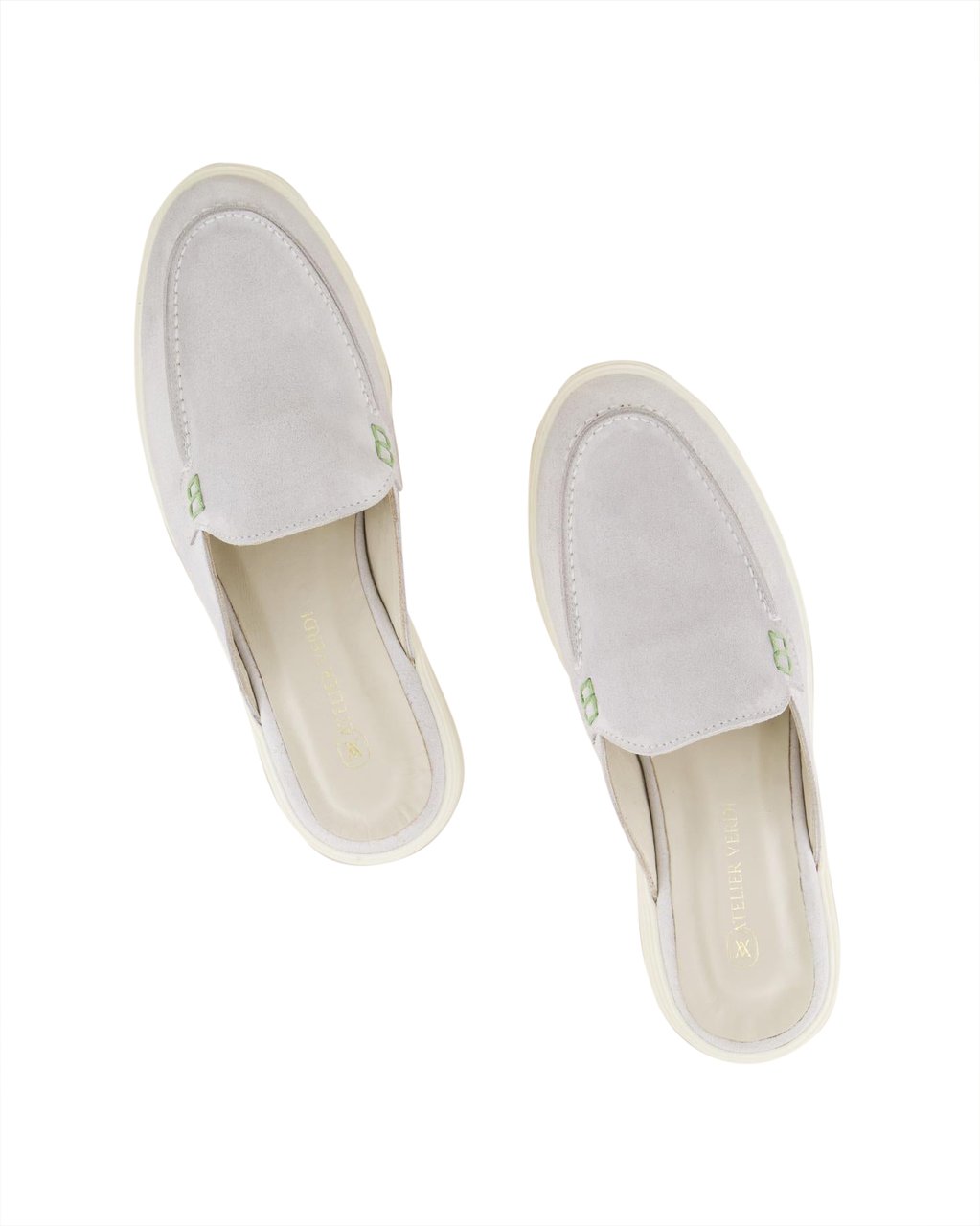 Atelier Verdi Dames Laura Slip On Sandal Ivory Wit