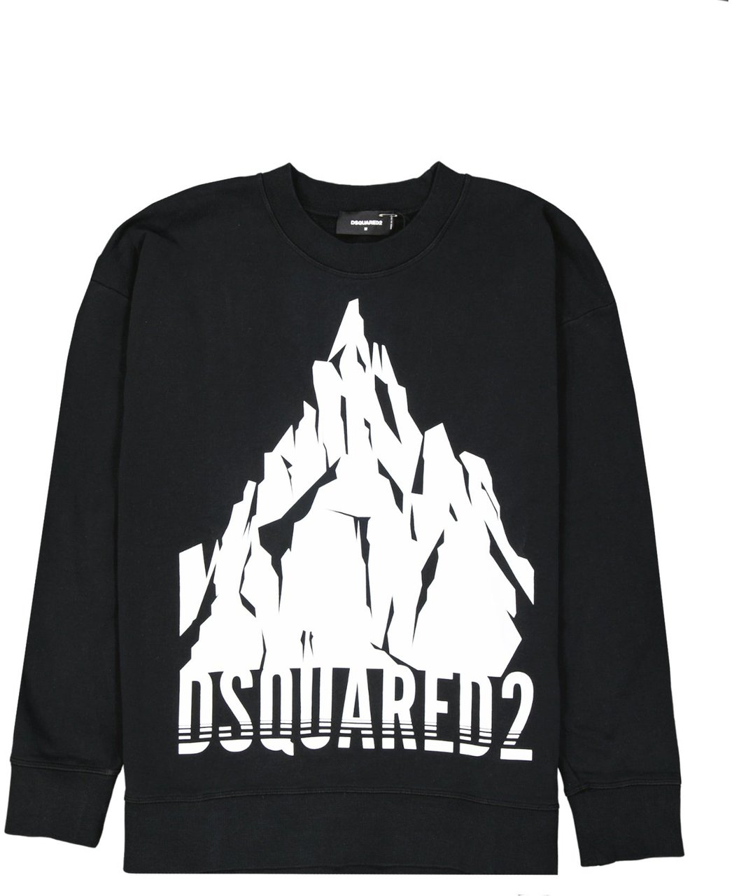 Dsquared2 Dsquared2 Cotton Logo Sweatshirt Zwart