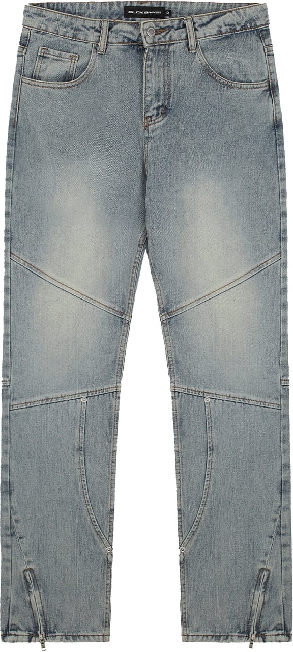 Black Bananas Straight Worker Denim Blauw