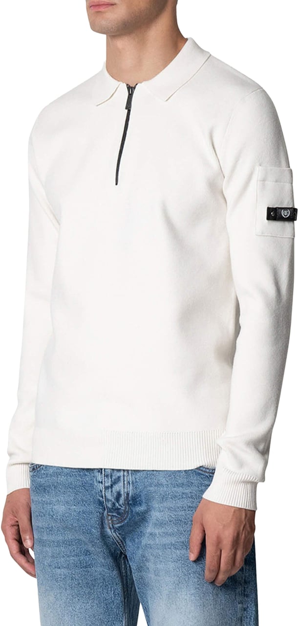 Quotrell Chief Knitted Polo | Ecru Beige