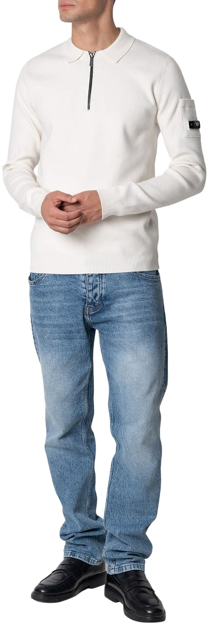 Quotrell Chief Knitted Polo | Ecru Beige