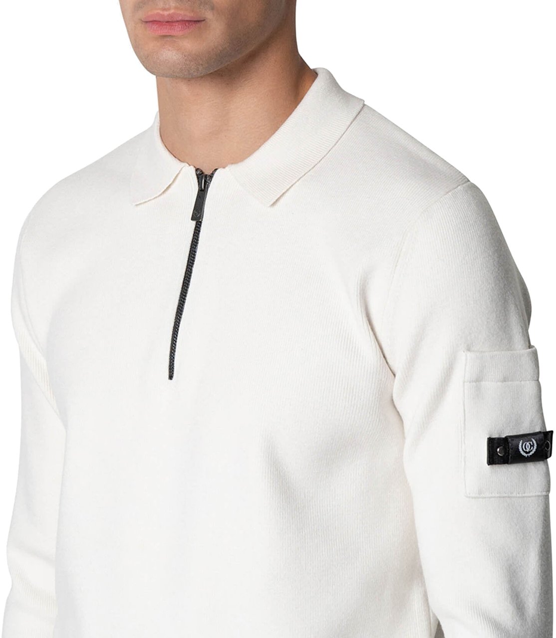 Quotrell Chief Knitted Polo | Ecru Beige