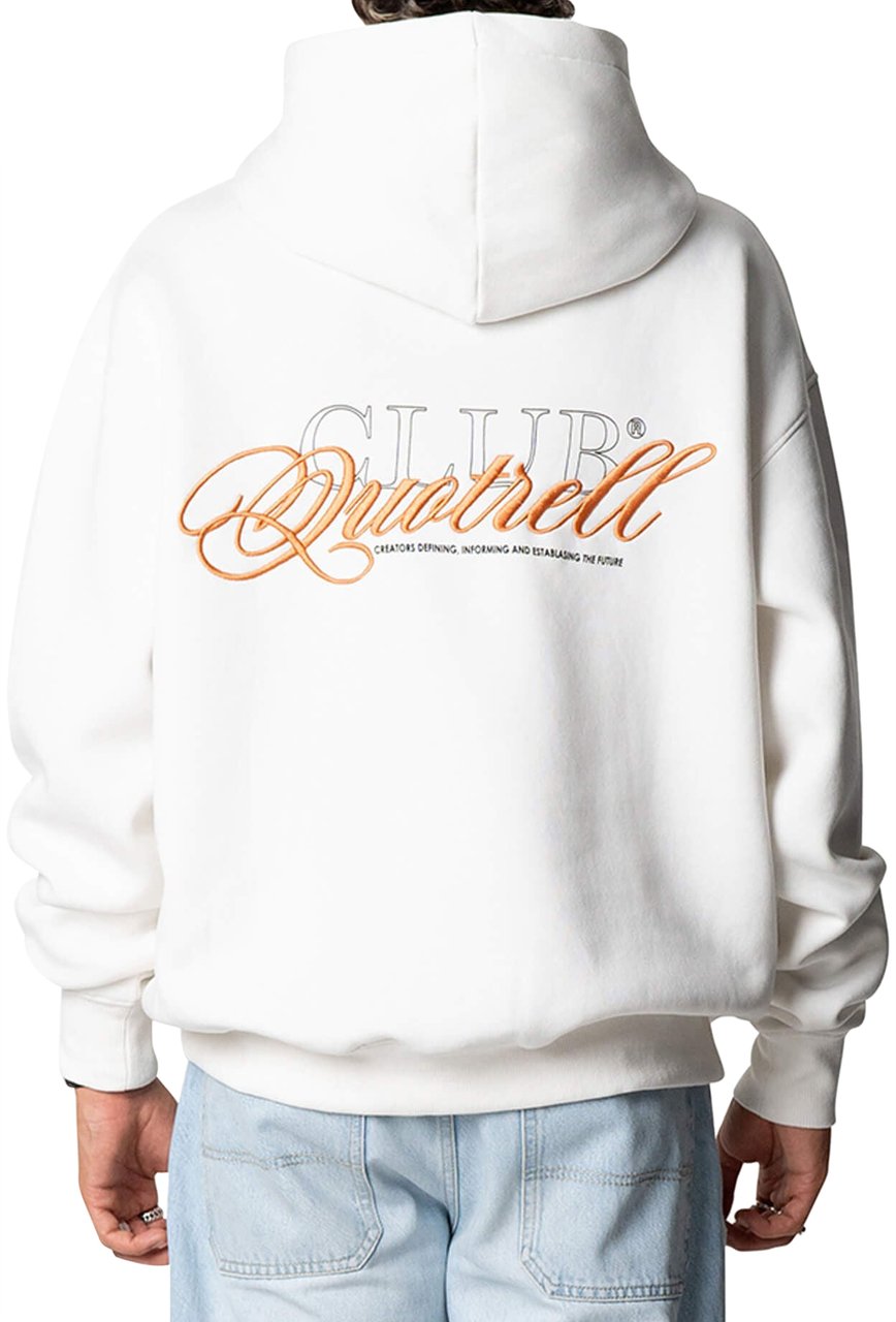 Quotrell Futura Hoodie | Off White/orange Wit