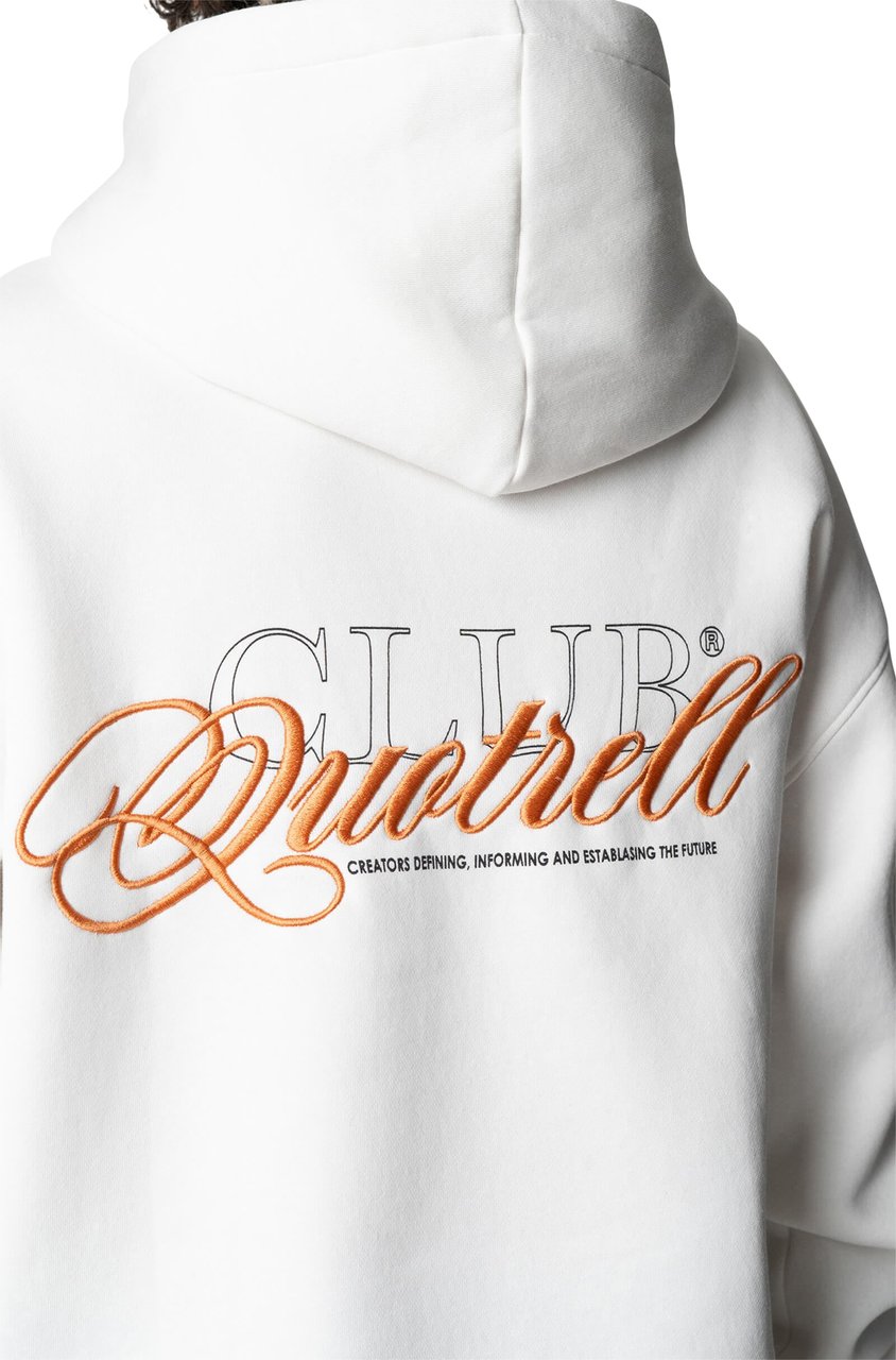 Quotrell Futura Hoodie | Off White/orange Wit