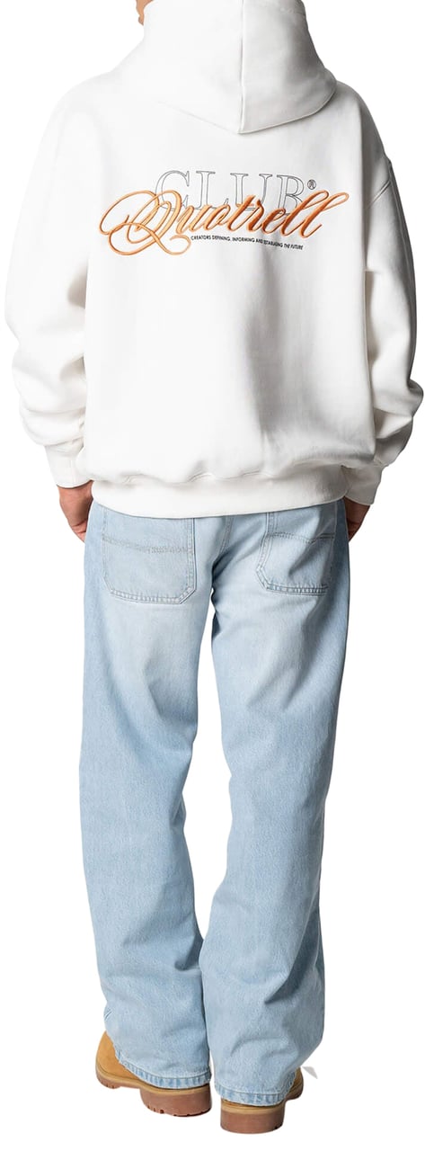 Quotrell Futura Hoodie | Off White/orange Wit