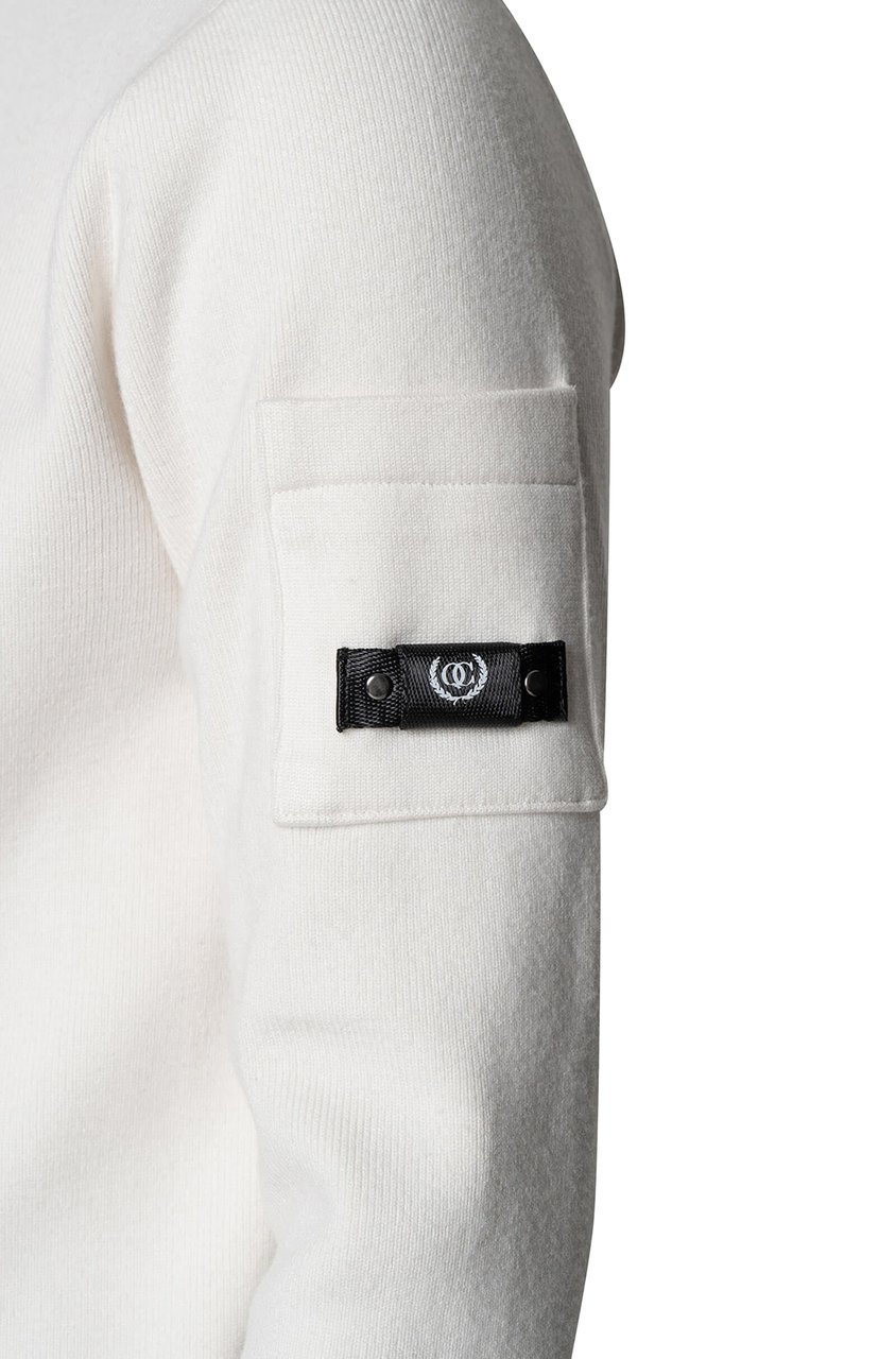 Quotrell Palace Knitted Halfzip | Ecru Beige