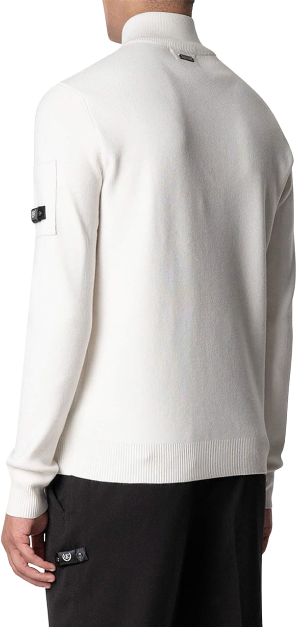 Quotrell Palace Knitted Halfzip | Ecru Beige