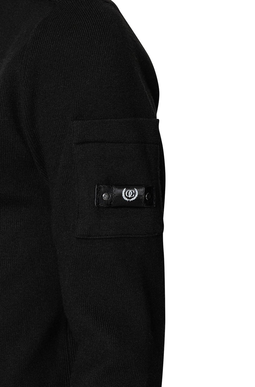 Quotrell Palace Knitted Halfzip | Black Zwart