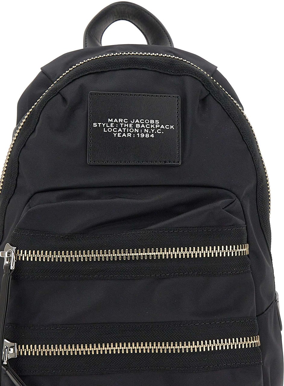 Marc Jacobs The Biker Nylon Medium Black Backpack Black Zwart