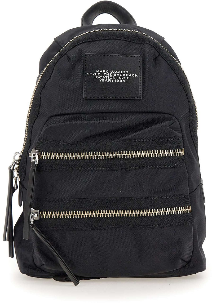 Marc Jacobs The Biker Nylon Medium Black Backpack Black Zwart