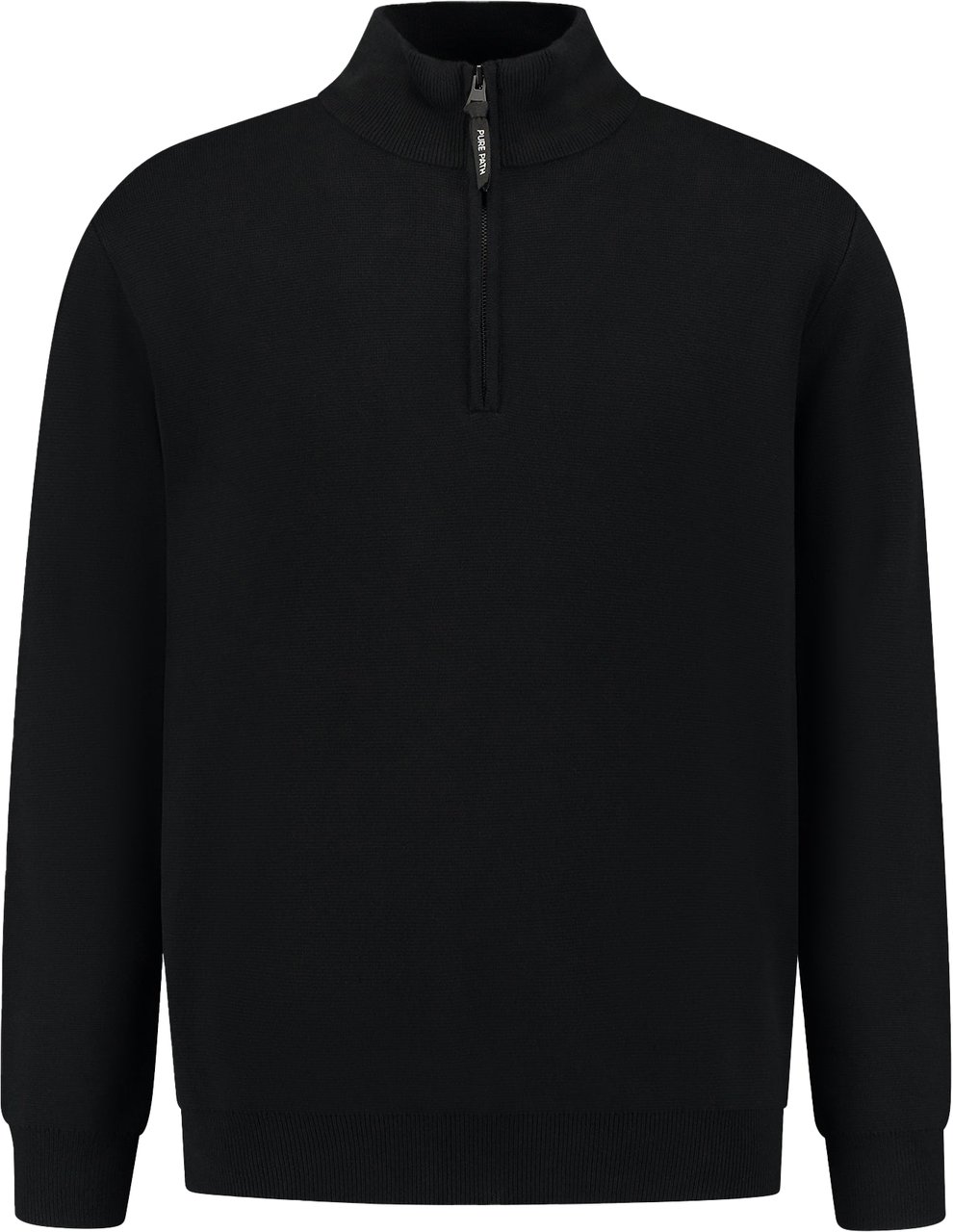 Pure Path Oversized halfzip knitwear sweater Zwart