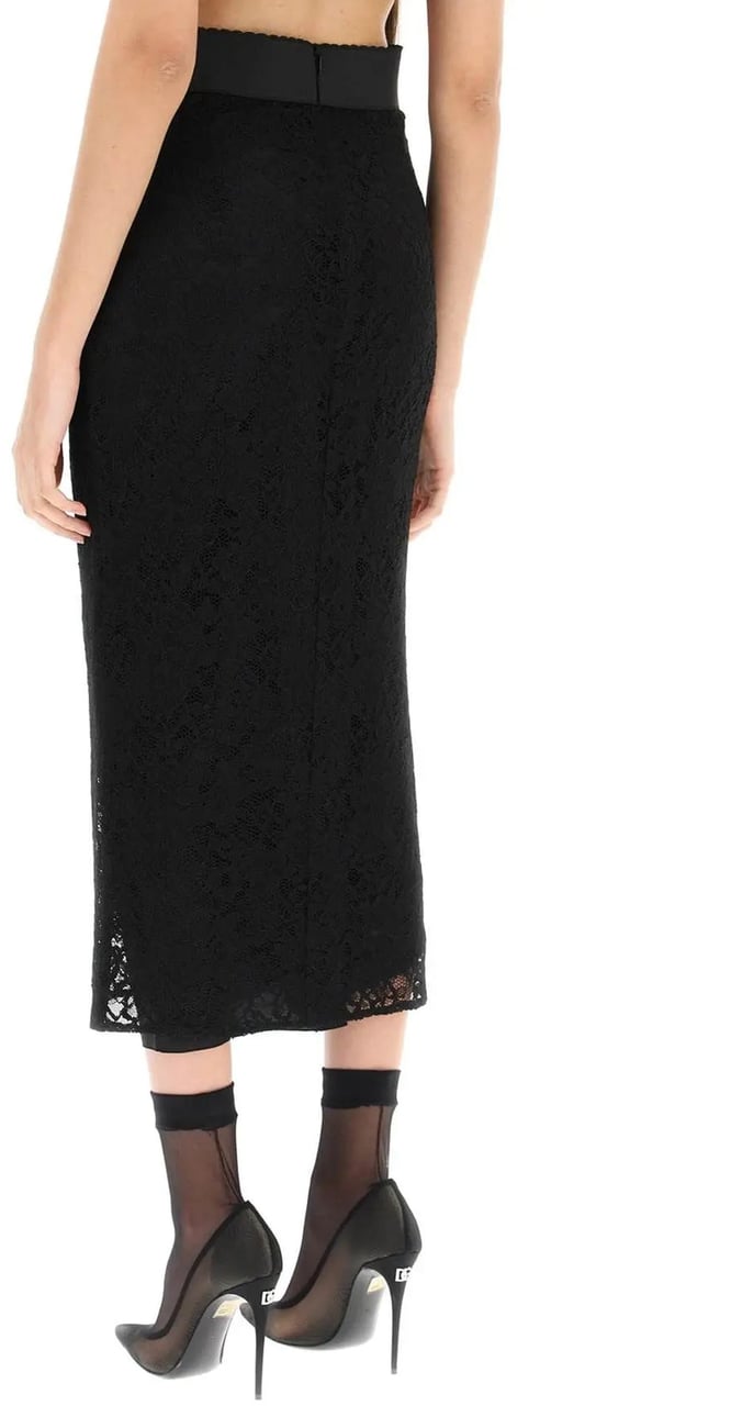 Dolce & Gabbana Lace Pencil Skirt Zwart
