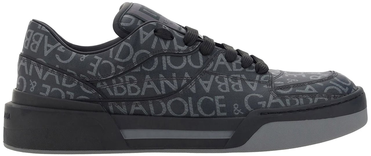 Dolce & Gabbana Logo Motif Lace-Up Sneakers Zwart