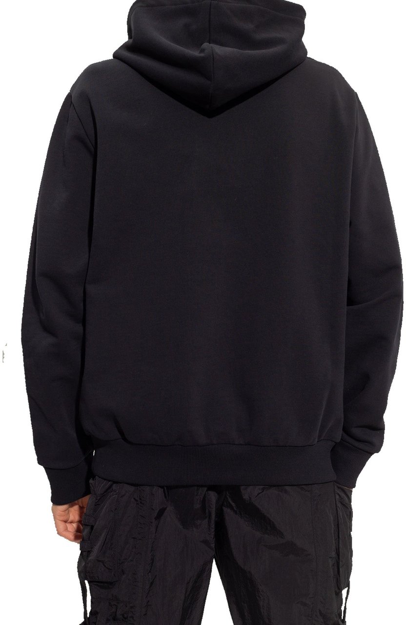 Balmain Balmain Logo Hooded Sweatshirt Zwart