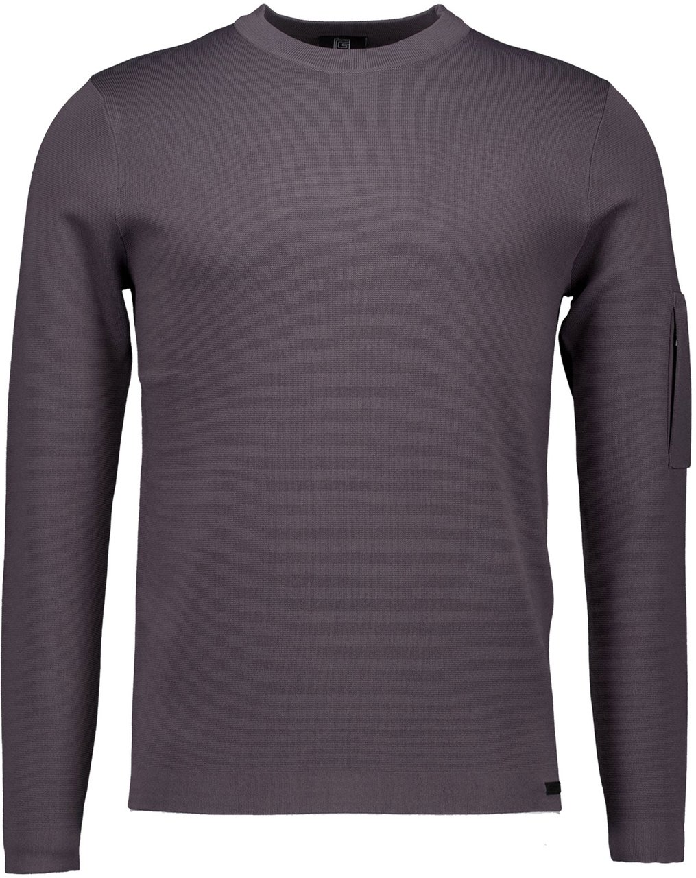 Genti pullover R-Hals grijs Grijs