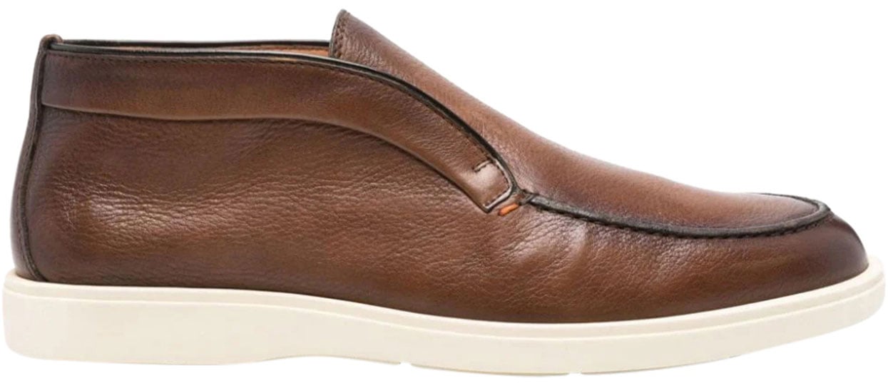 Santoni instapper leer bruin Tisana Chiaro Bruin