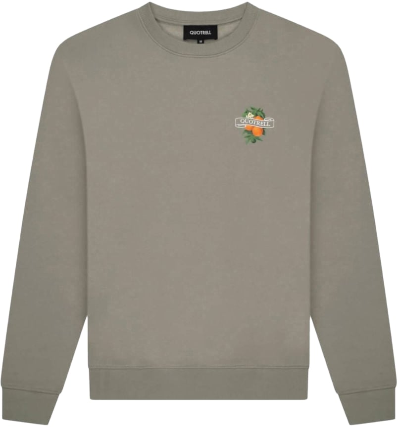 Quotrell Mineola Crewneck | Faded Olive/white Groen