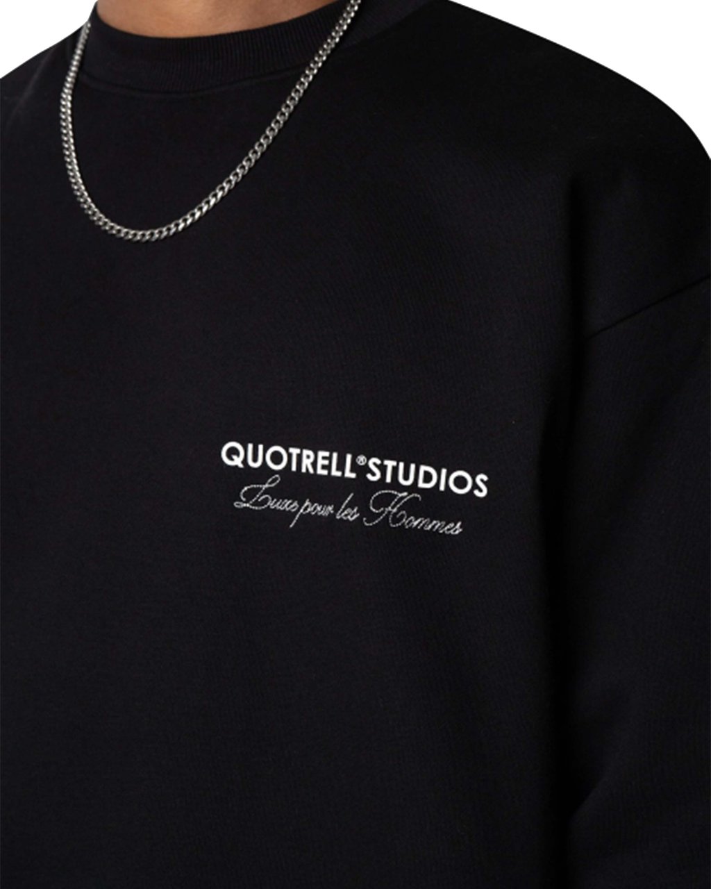 Quotrell Studios Crewneck | Black/white Zwart