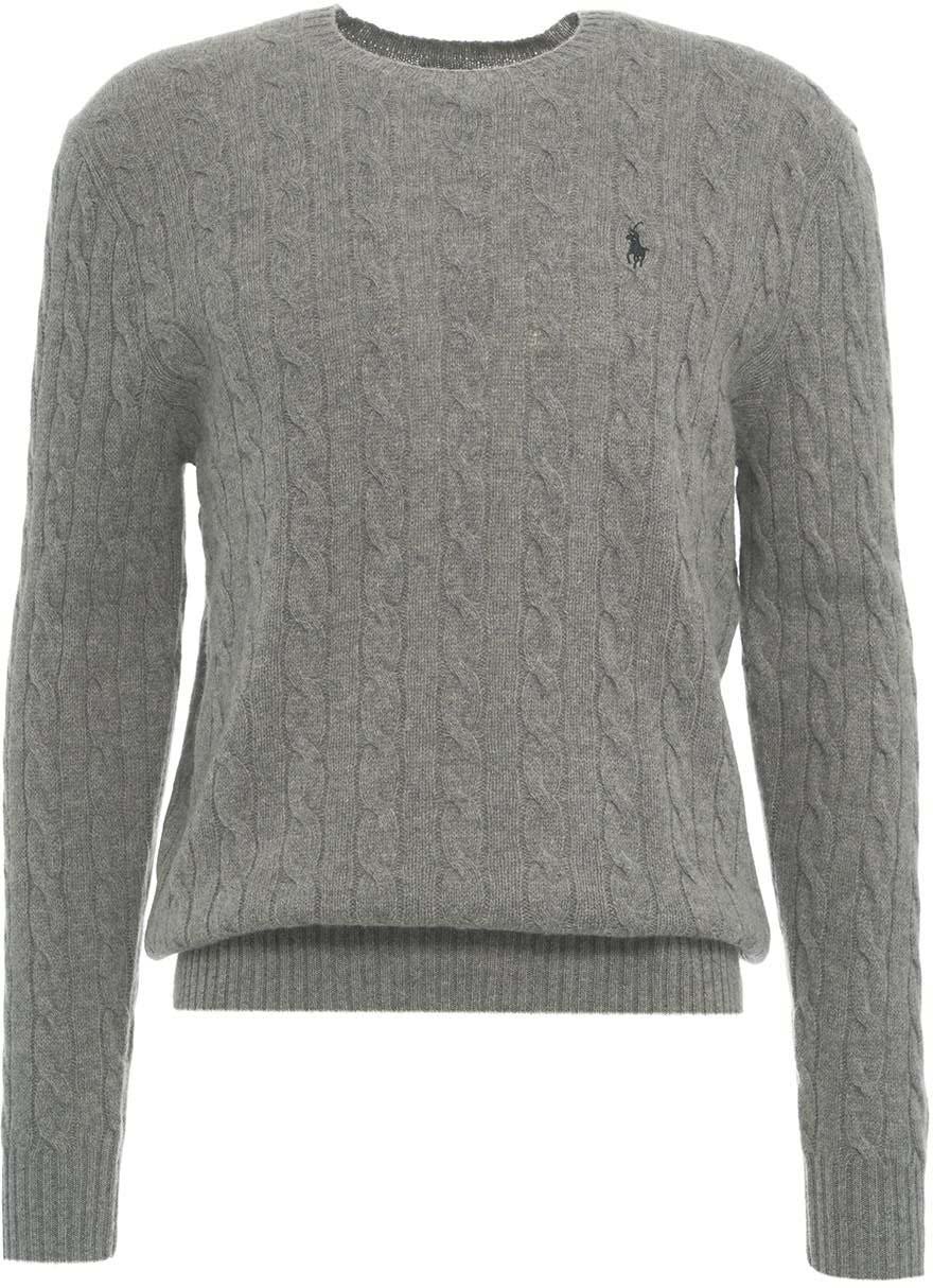 Ralph Lauren Cable knit sweater Grijs