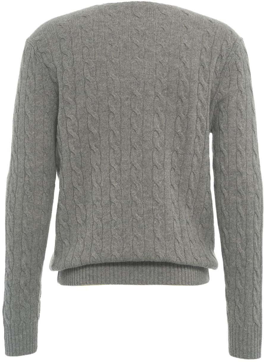 Ralph Lauren Cable knit sweater Grijs