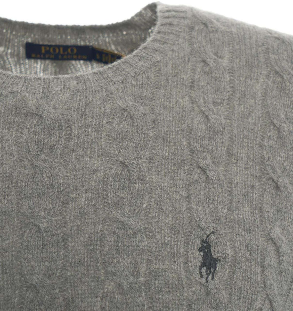 Ralph Lauren Cable knit sweater Grijs