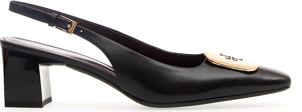 Tory Burch Slingbask Pelle Nera Fibbia Zwart